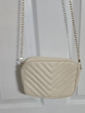 Women's Quilted Crossbody Bag in Cream